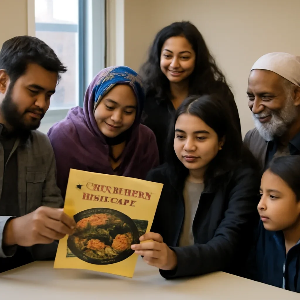 Readers and community members engaging with bangladesh food guide in Canada