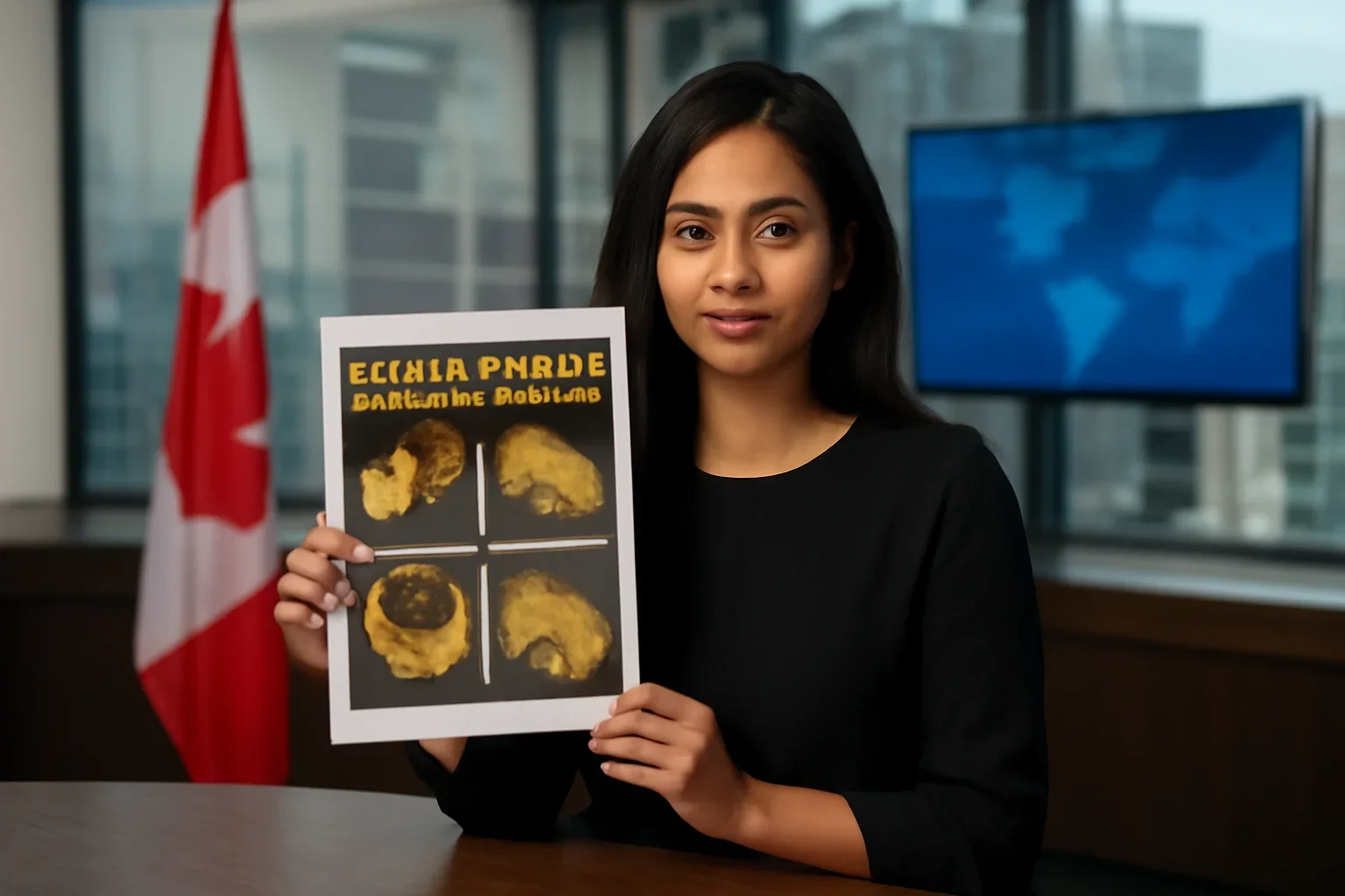 Bangladeshi Jewellery Guide shown in a Canada-based Bangla newsroom setting