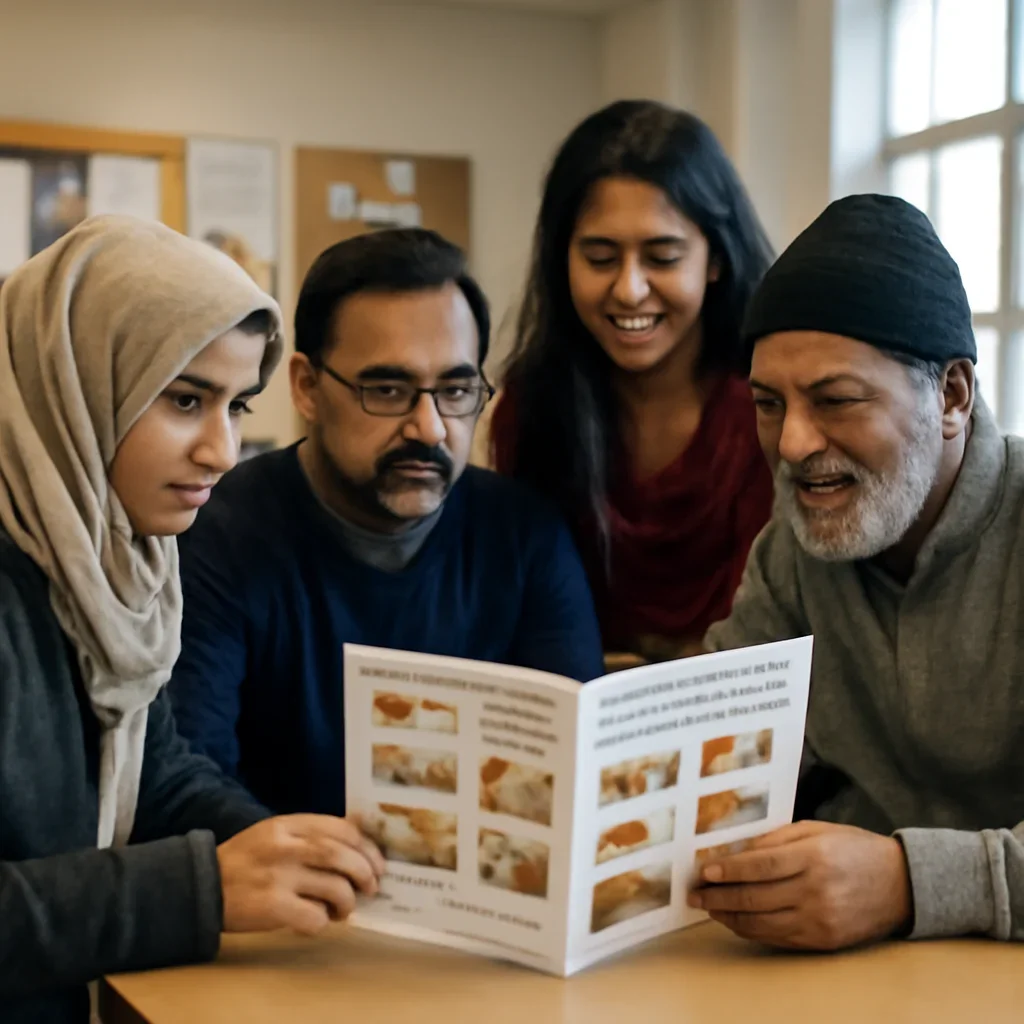 Readers and community members engaging with bangladeshi sweets guide in Canada