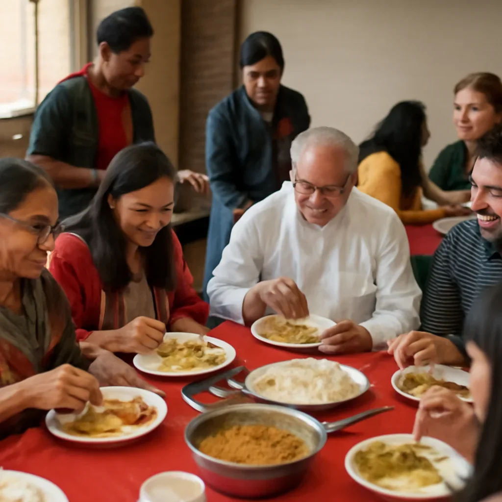 Readers and community members engaging with national food of bangladesh in Canada