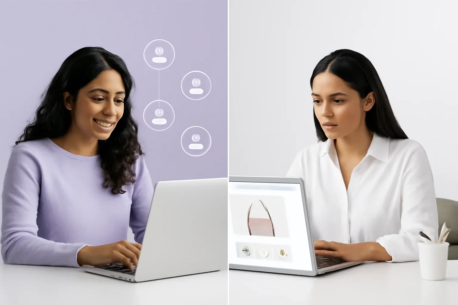 Compare a community-led discovery platform with a more brand-centred shopping journey