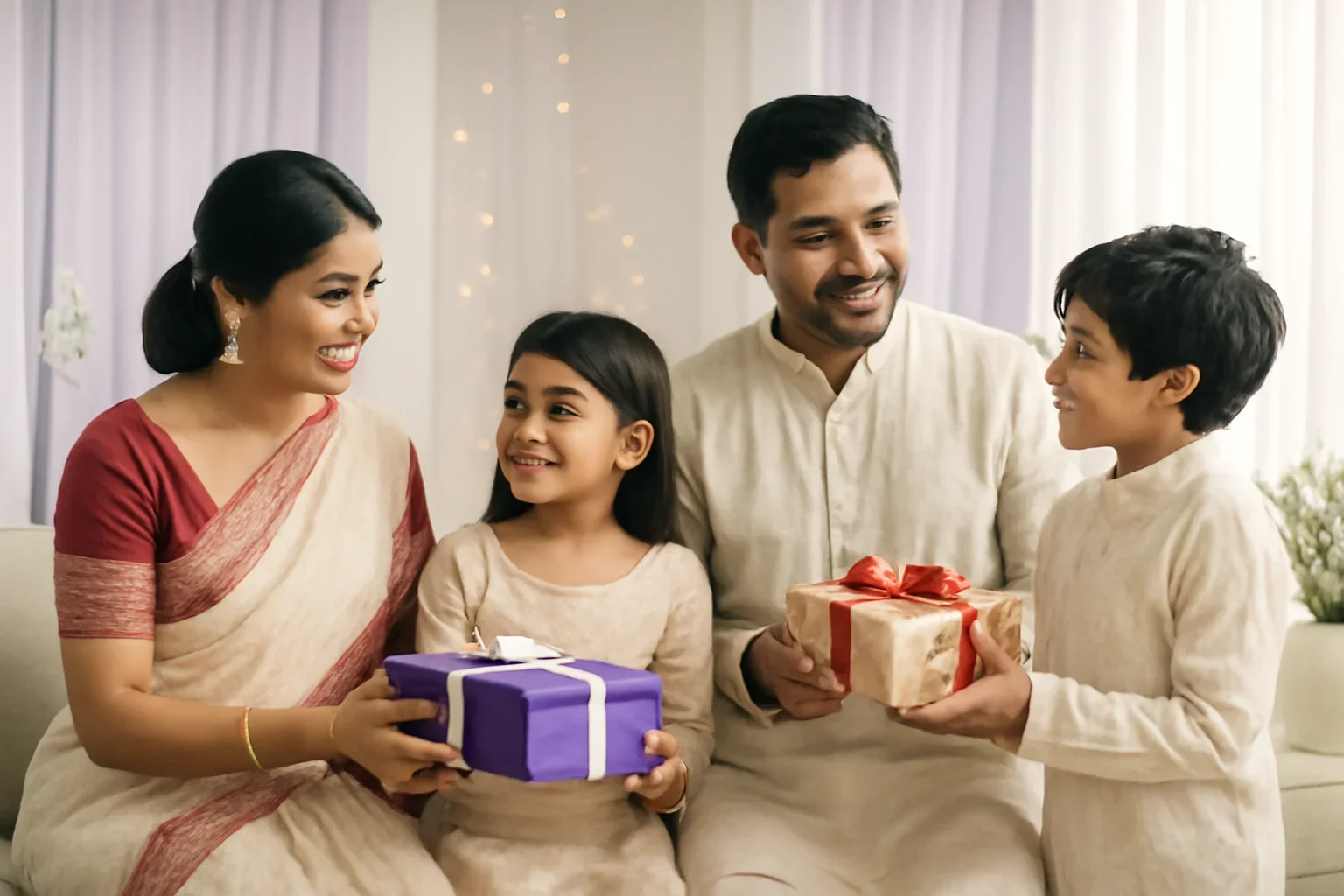 Gift-focused campaigns built around festivals, family moments, and Bangla community life