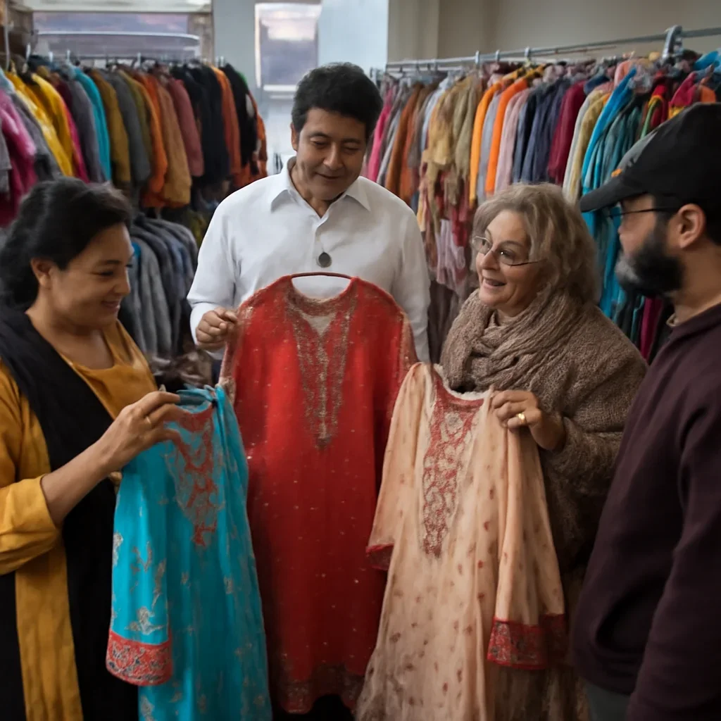 Readers and community members engaging with wholesale bangladeshi clothing in Canada